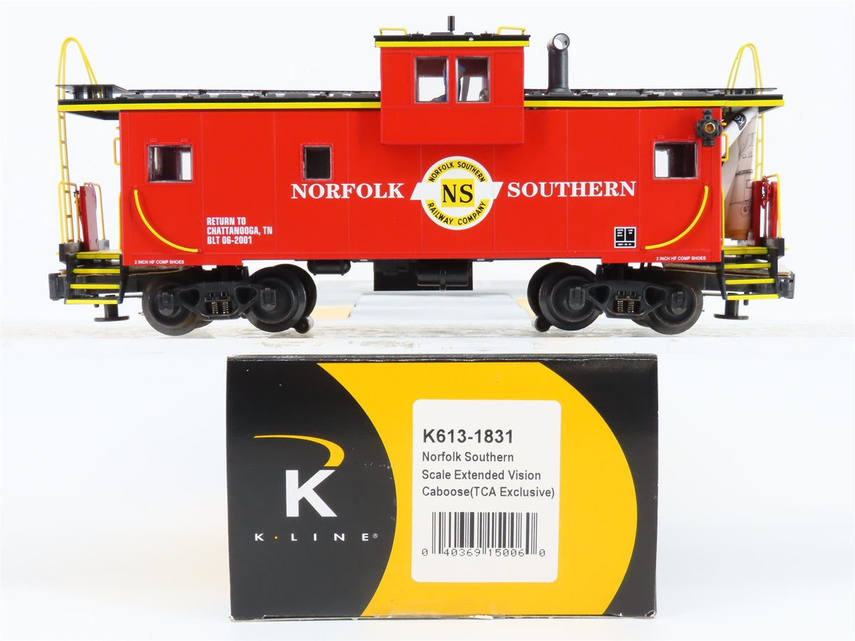 O Gauge 3-Rail K-Line K613-1831 NS Extended Vision Caboose w/Smoke &amp; Light
