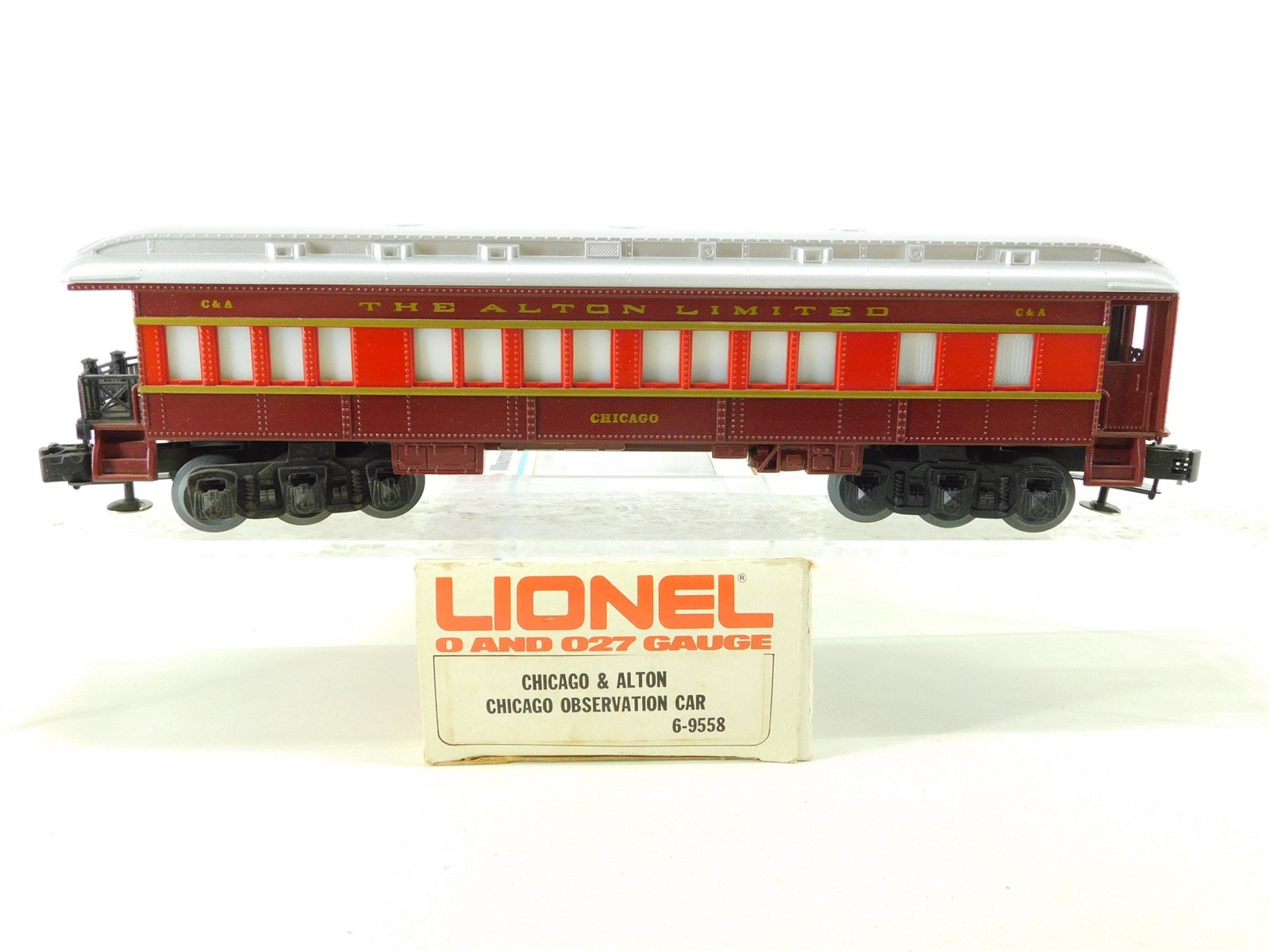 O Gauge 3-Rail Lionel 6-9558 C&A Chicago & Alton Obs Passenger Car "Chicago"