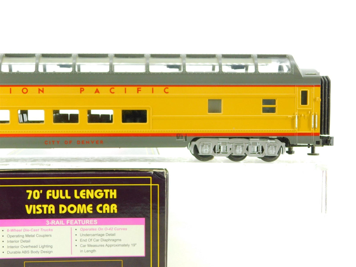 O Gauge 3-Rail MTH 20-6766 UP Railway Vista Dome Passenger Car &quot;City of Denver&quot;