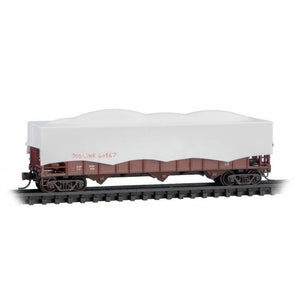 N Micro-Trains MTL 98302239 CP Rail/Ex-SOO Line MOW 3-Bay Hoppers w/Tarp 4-Pack