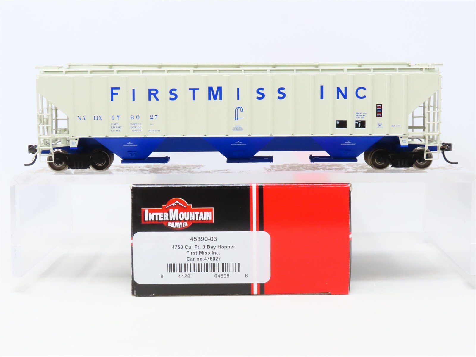 HO Scale InterMountain 45390-03 NAHX First Miss 3-Bay Covered Hopper #476027