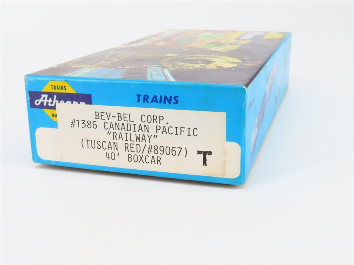 HO Scale Bev-Bel Athearn 1386 CP Canadian Pacific 40&#39; Box Car #89067 Kit