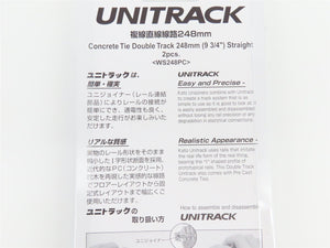 N Scale KATO 20-004 2 Concrete Tie Double Track 9-3/4'' Straight Pieces