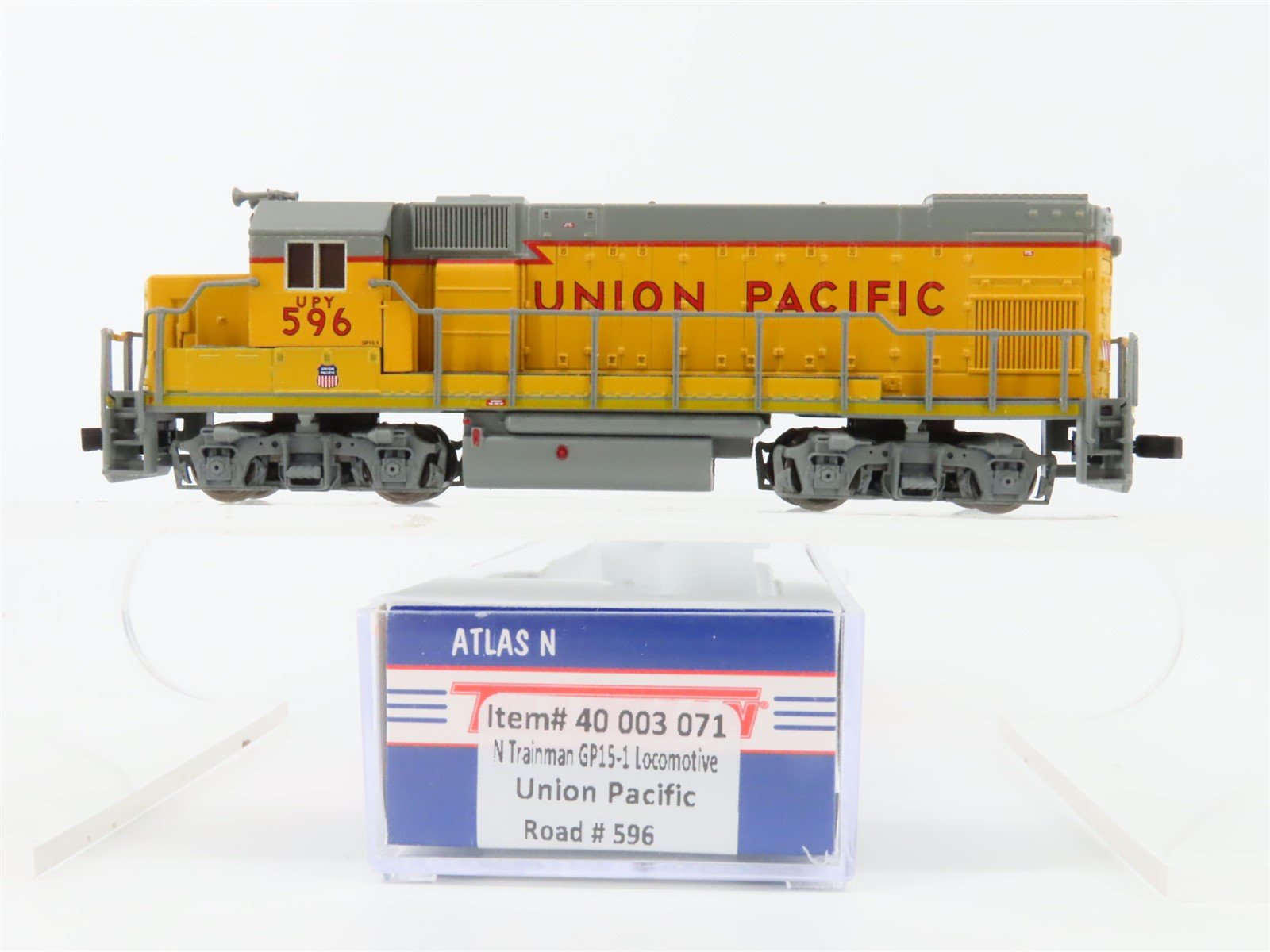 N Scale Atlas Trainman 40003071 UP Union Pacific GP15-1 Diesel #596 w/DCC