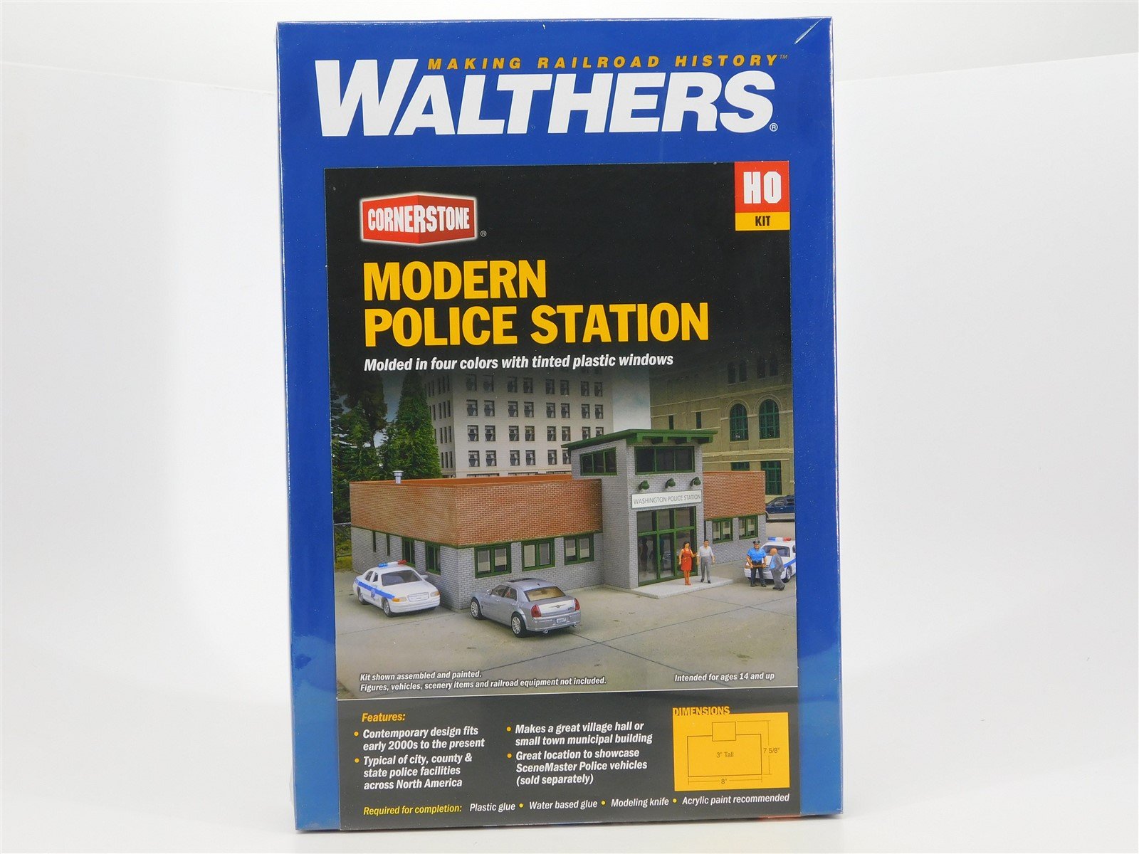 HO Scale Walthers Cornerstone Kit #933-4201 Modern Police Station - SEALED