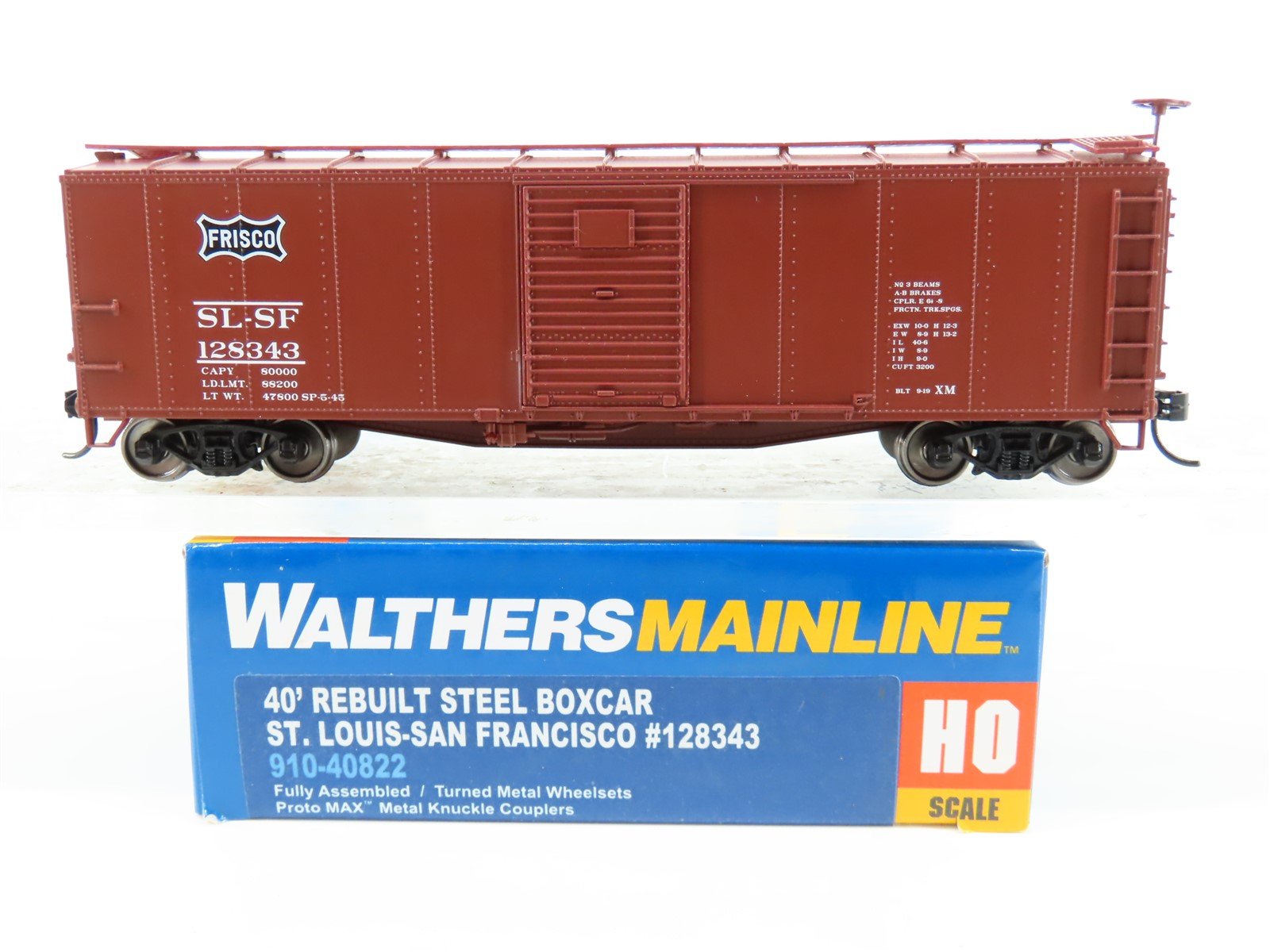 HO Scale Walthers 910-40822 GMO Gulf Mobile & Ohio Boxcar #128343