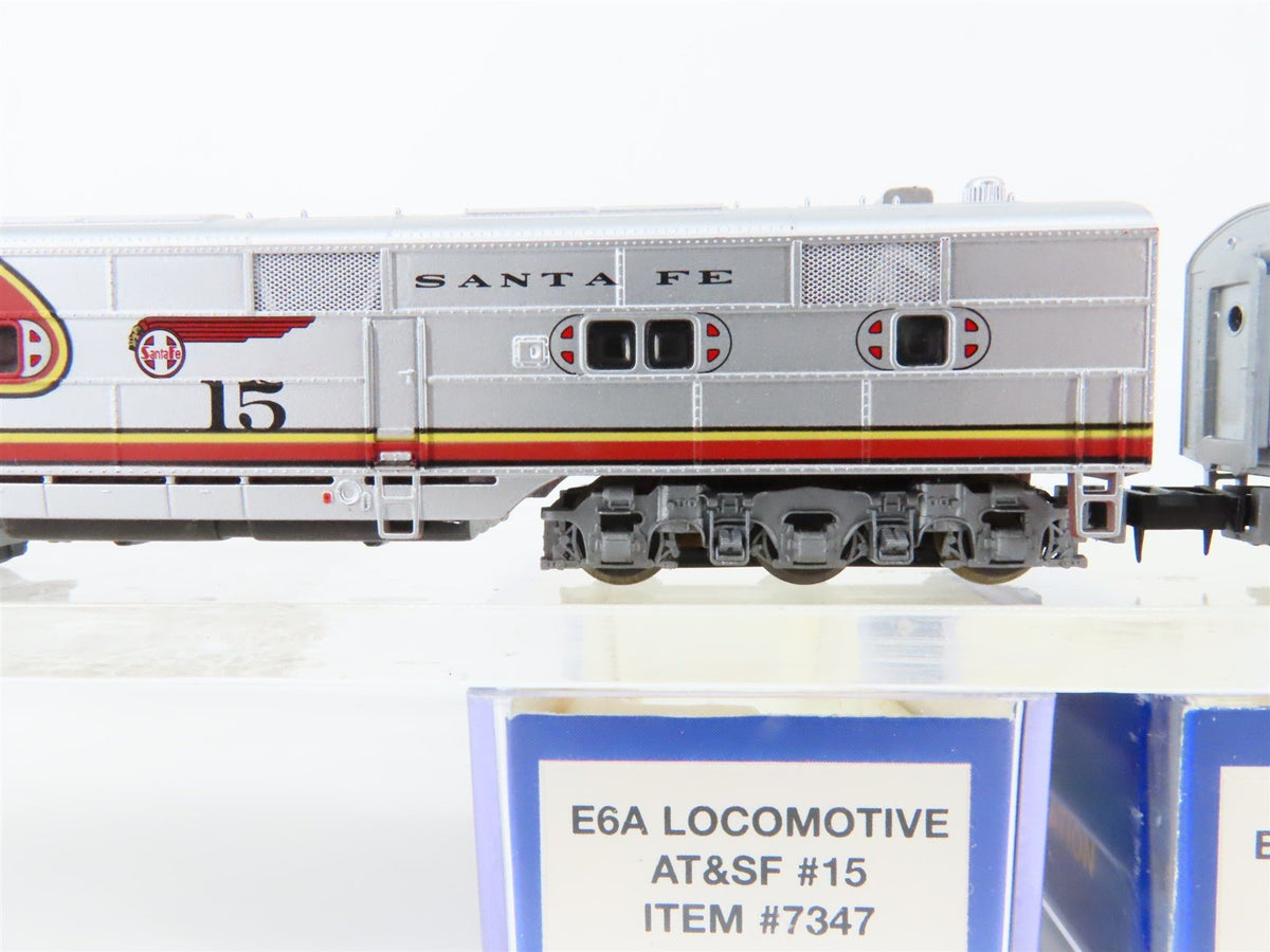 N Scale Life-Like 7347 ATSF Santa Fe &quot;Warbonnet&quot; EMD E6A/B Diesel Set #15 w/DCC