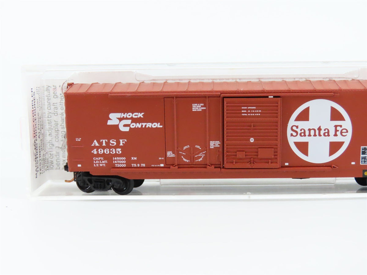 N Micro-Trains MTL 76030 ATSF Santa Fe 50&#39; Plug &amp; Sliding Door Box Car #49635