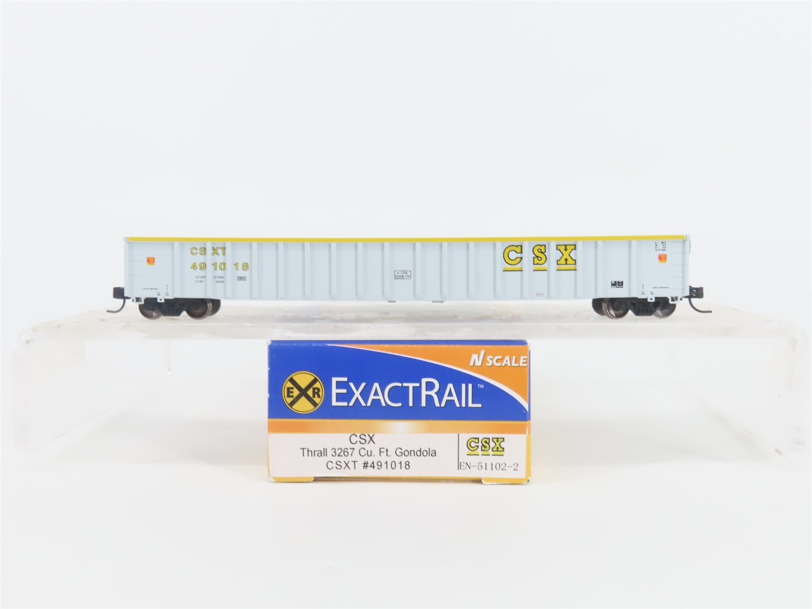 N Scale ExactRail EN-51102-2 CSXT CSX Thrall Gondola #491018