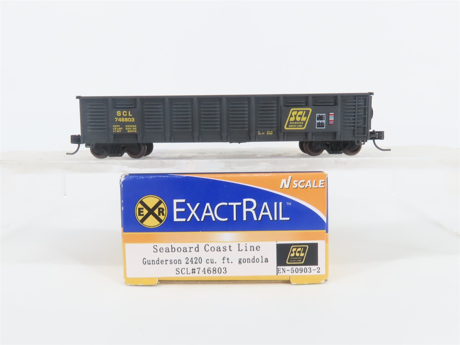 N Scale ExactRail EN-50903-2 SCL Seaboard Coast Line Gondola #746803