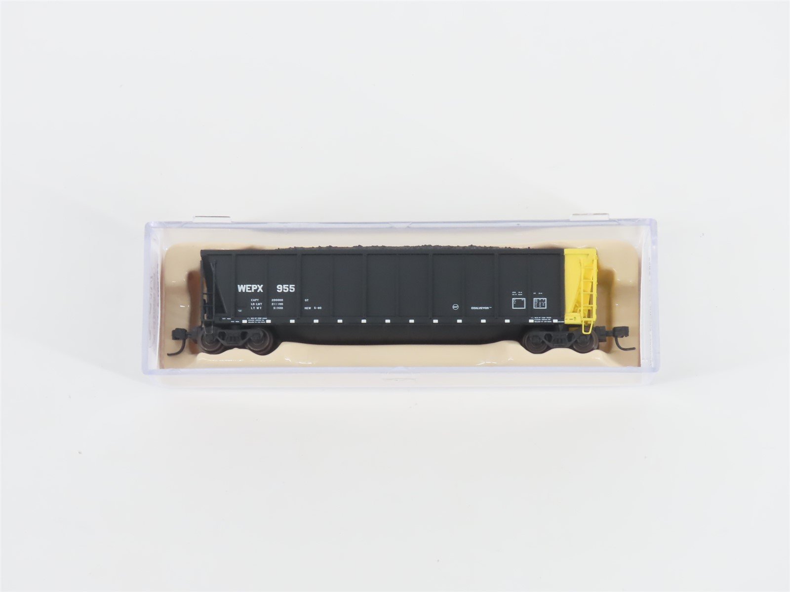 N Scale Atlas 43807-4 WEPX Wisconsin Electric Power Coalveyor #955 w/ Load