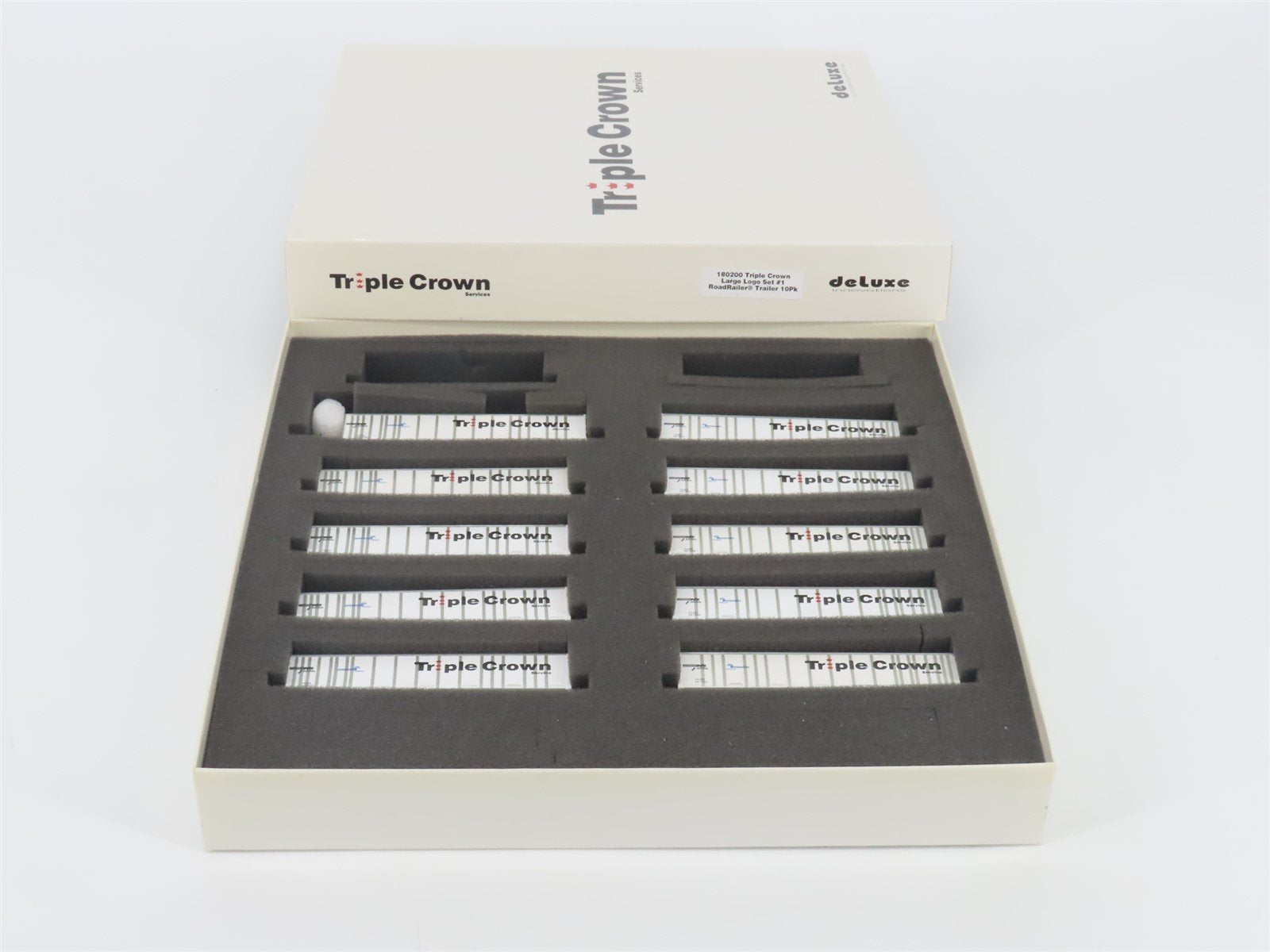 N Deluxe Innovations 180200 Triple Crown "Large Logo" RoadRailer Trailer 10-Pack