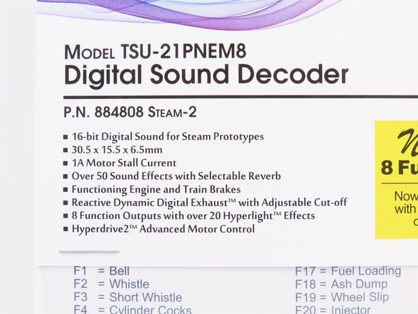 Soundtraxx Tsunami 2 884808 TSU-21PNEM8 Steam-2 DCC / SOUND