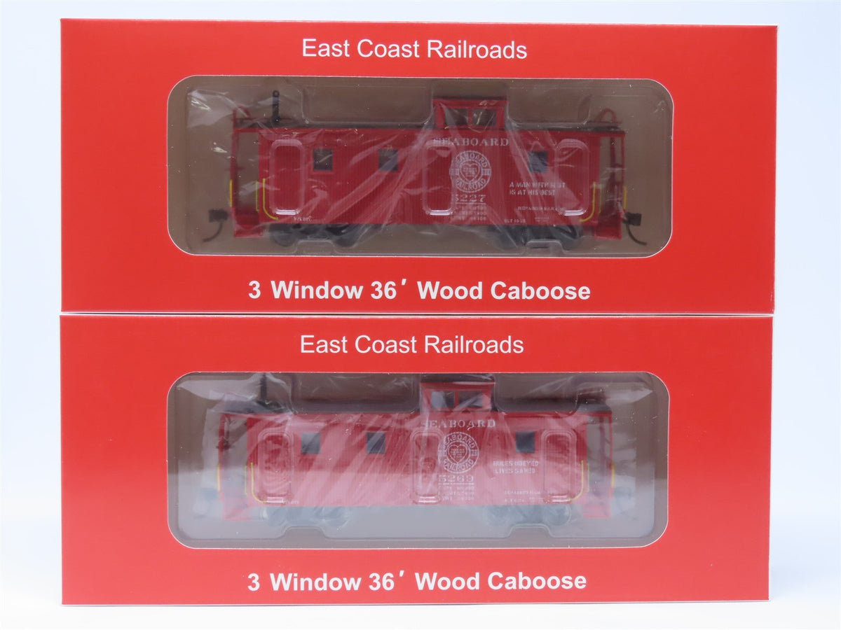 HO East Coast Railroads ECRR-61/62 SAL Seaboard Air Line 36&#39; Wood Caboose Set