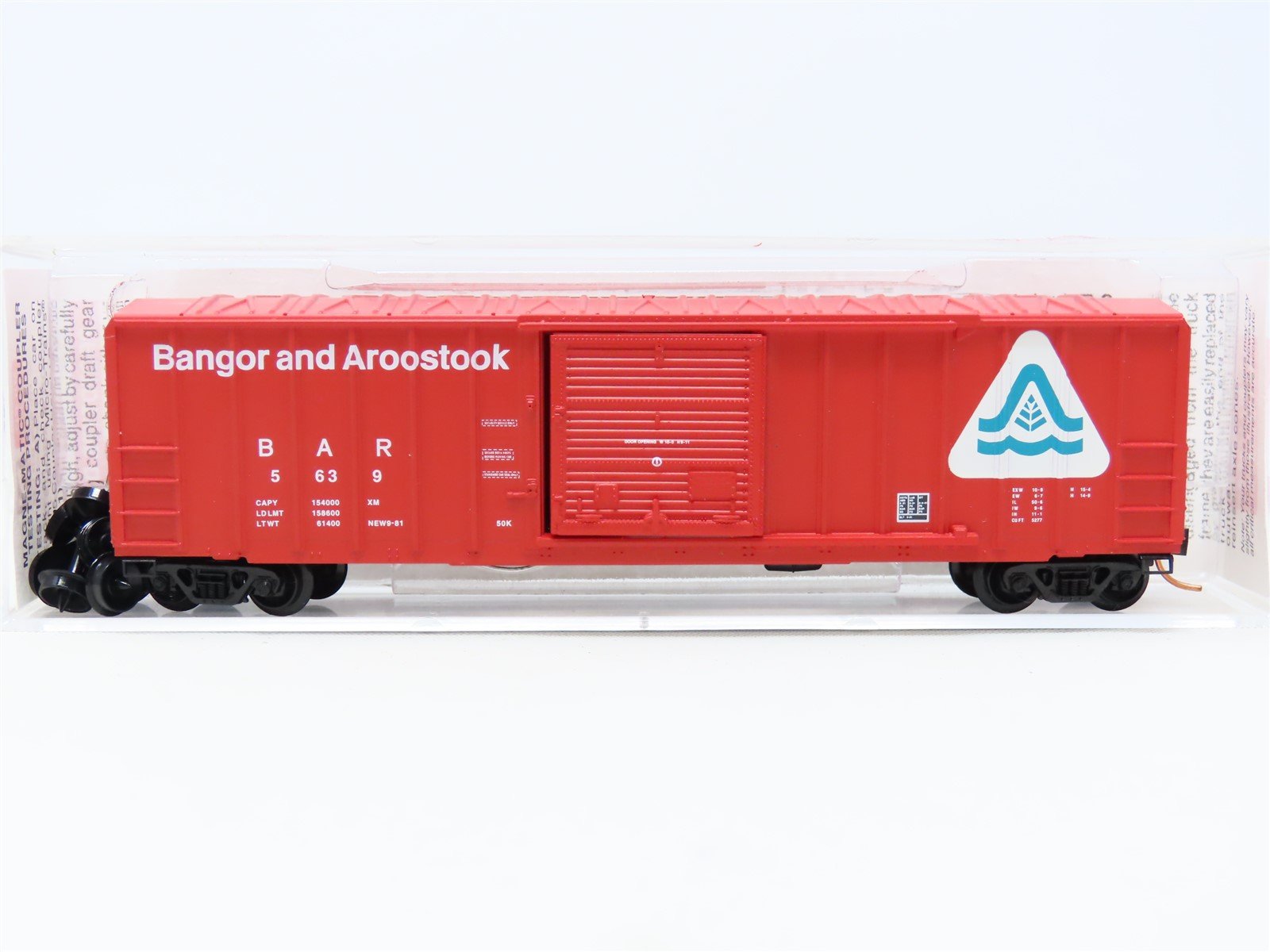 N Micro-Trains MTL #25260 BAR Bangor & Aroostook 50' Rib Side Box Car #5639