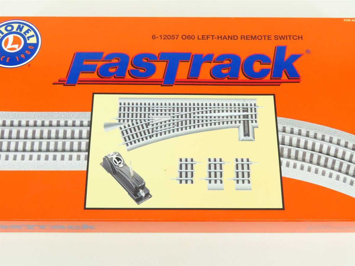O Gauge 3-Rail Lionel FasTrack #6-12057 O60 Left-Hand Remote Switch Track