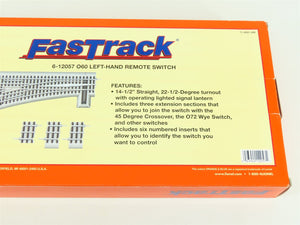 O Gauge 3-Rail Lionel FasTrack #6-12057 O60 Left-Hand Remote Switch Track