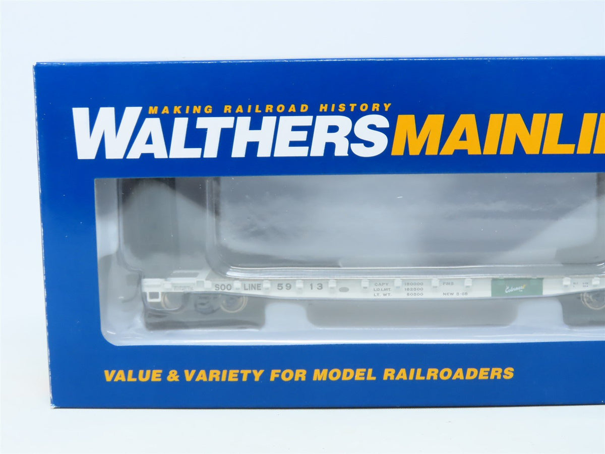 HO Scale Walthers MainLine 910-5913 SOO Line 53&#39; GSC Bulkhead Flatcar #5913