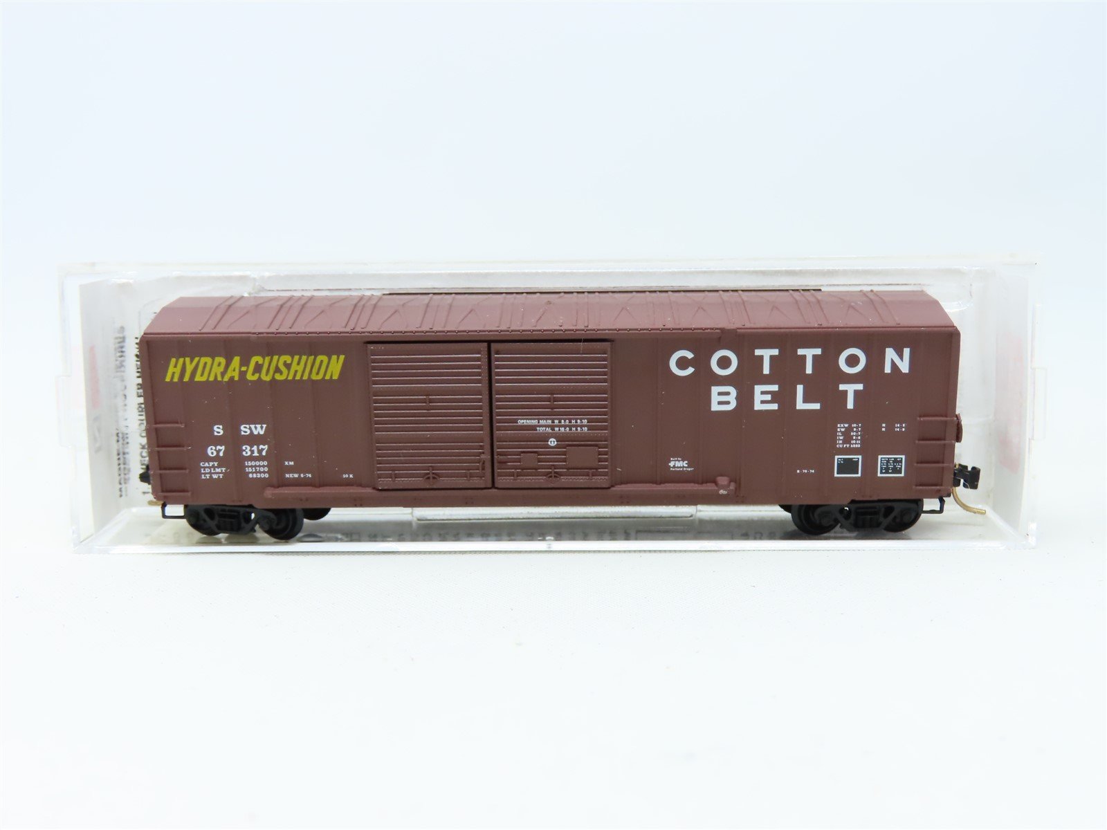N Scale Micro-Trains MTL #30060 SSW Cotton Belt 50' Rib Side Box Car #67317