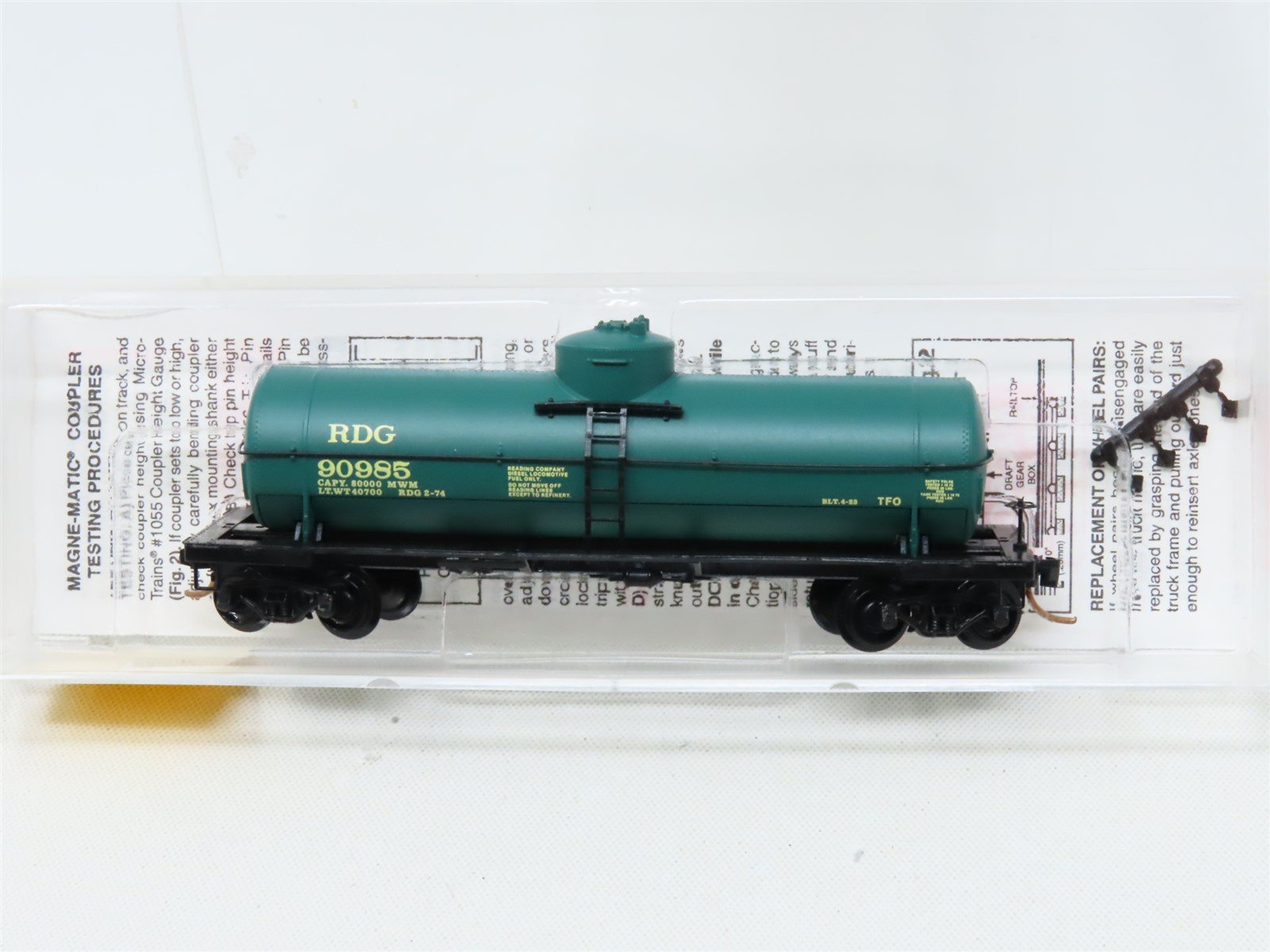 N Micro-Trains MTL 65350 RDG Reading Railroad 39' Single Dome Tank Car #90985