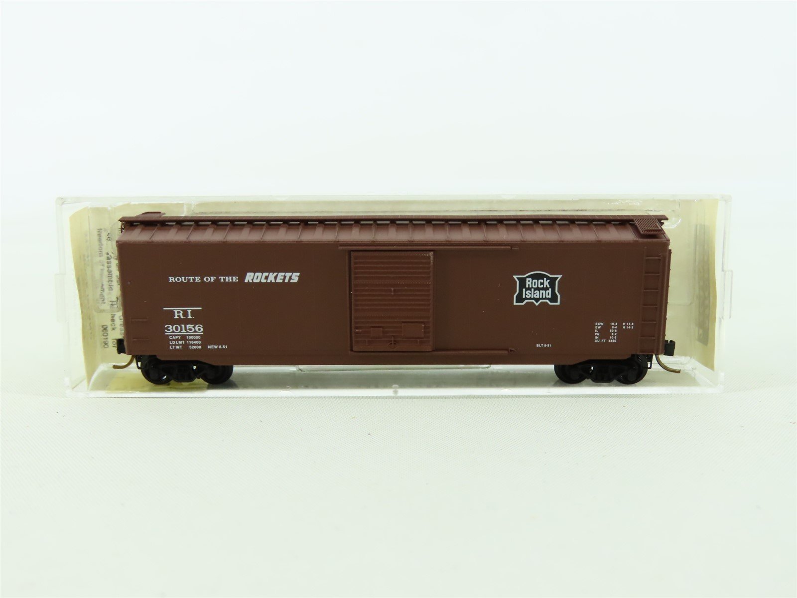 N Micro-Trains MTL #31240 RI Route of the Rockets 50' Single Door Box Car #30156