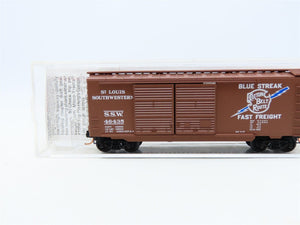 N Scale Micro-Trains MTL #23030 SSW Cotton Belt Blue Streak 40' Box Car #46435