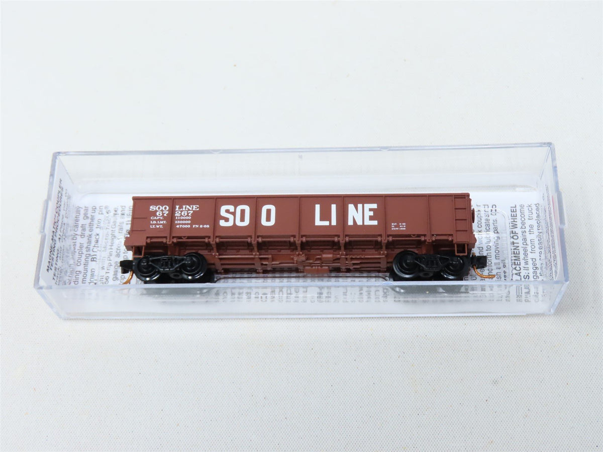 N Scale Micro-Trains MTL #08300020 SOO Line 40&#39; Gondola w/ Pulpwood Load #67267