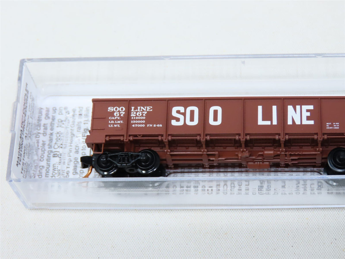N Scale Micro-Trains MTL #08300020 SOO Line 40&#39; Gondola w/ Pulpwood Load #67267