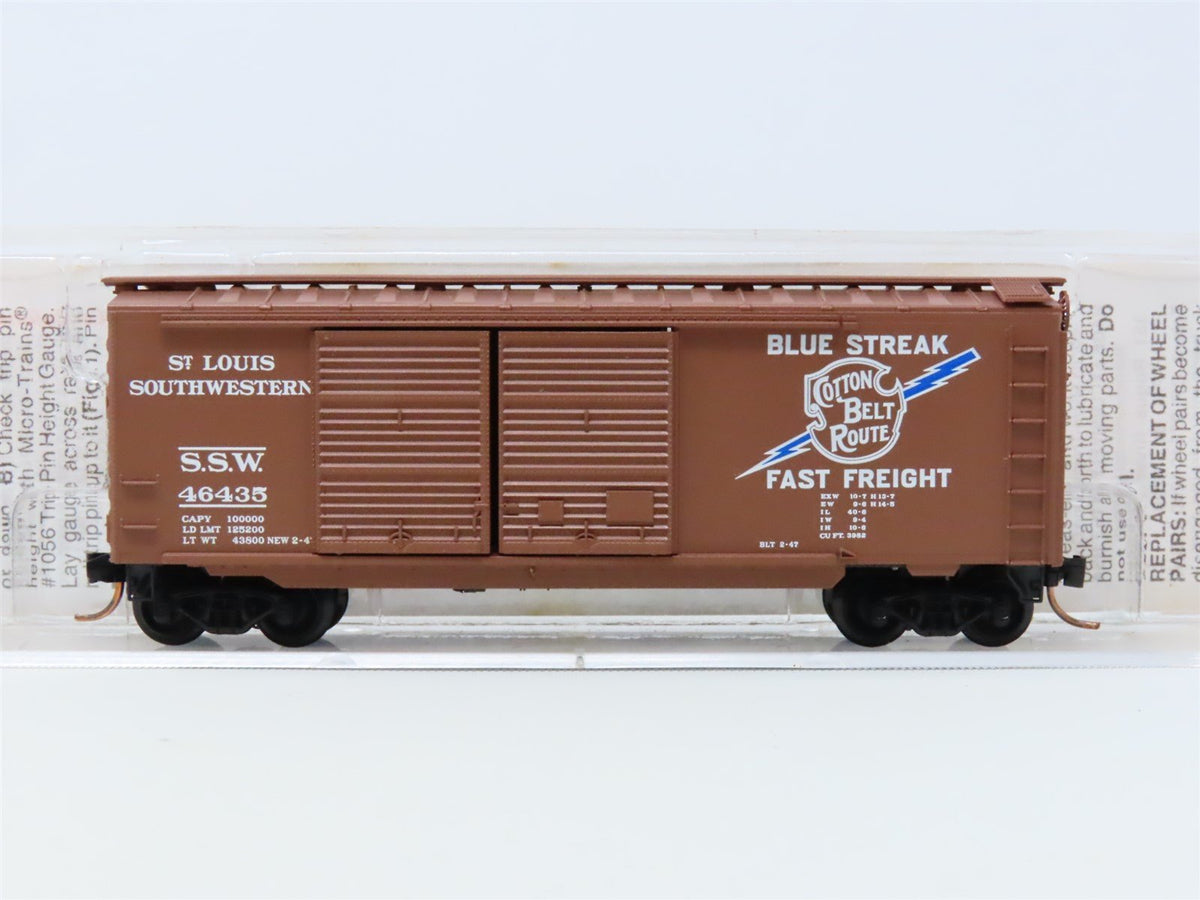 N Scale Micro-Trains MTL #23030 SSW Blue Streak Cotton Belt 40&#39; Box Car #46435