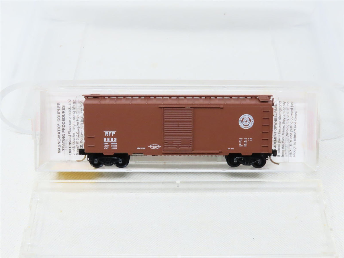 N Scale Micro-Trains MTL #20496 RFP Railroad 40&#39; Single Door Box Car #2892