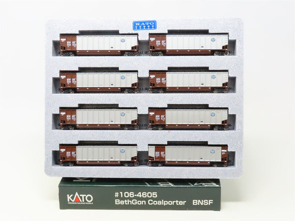N Scale Kato 106-4605 BNSF Railway BethGon Coalporter 8 Car Set