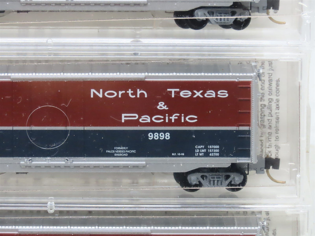 N Micro-Trains MTL 62 of 100 North Texas &amp; Pacific 50&#39; Box Car 3-Pack SEALED