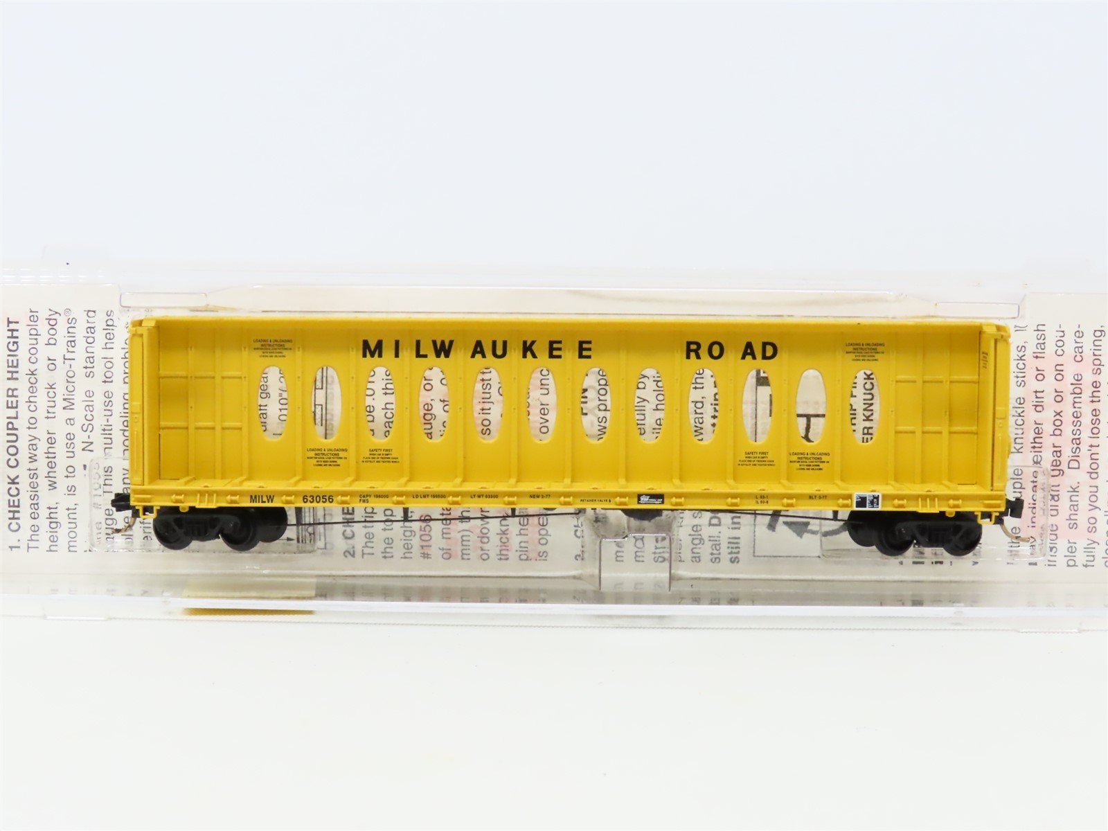 N Scale Micro-Trains MTL 53050 MILW Milwaukee Road 60' 8" Thrall Flat Car #63056
