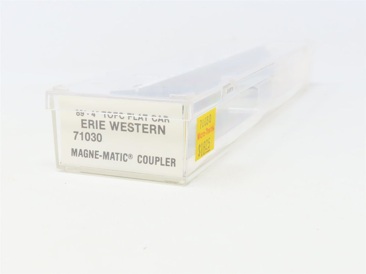 N Scale Micro-Trains MTL 71030 ERES Erie Western 89&#39; 4&quot; TOFC Flat Car #250015