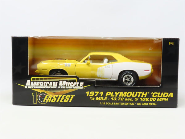 1:18 Scale Ertl American Muscle 10 Fastest Die-Cast 32751 1971 Plymout -  Model Train Market