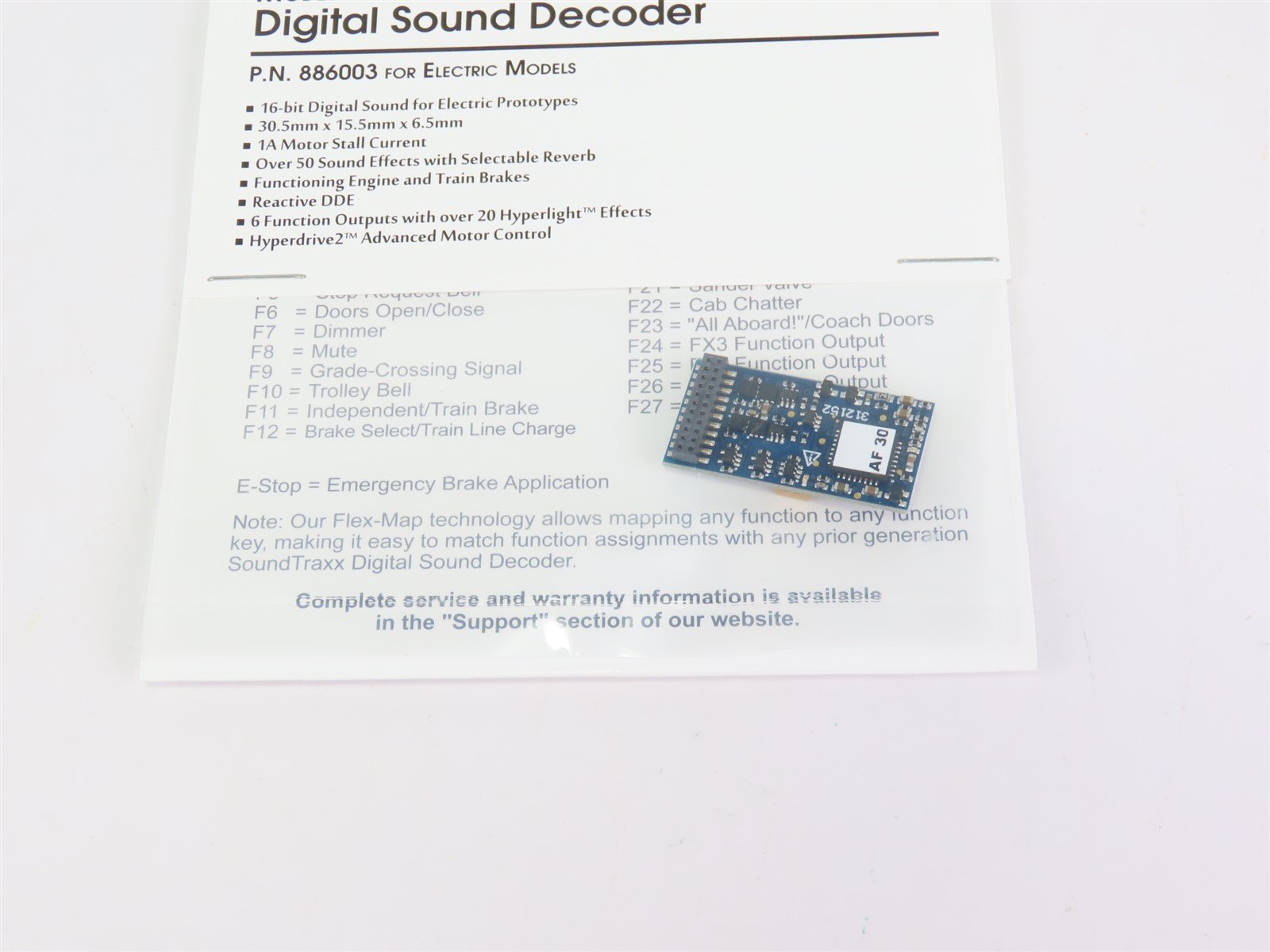 Soundtraxx Tsunami 2 TSU-21PNEM 886003 ELECTRIC MODELS DCC / SOUND Decoder