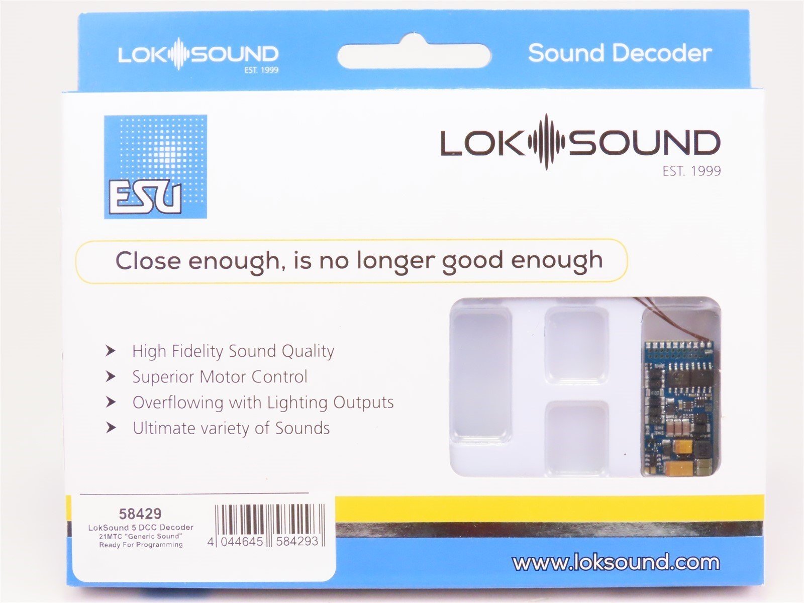 ESU LokSound 58429 V5 21MTC NEM6660 Blank HO DCC Sound Decoder