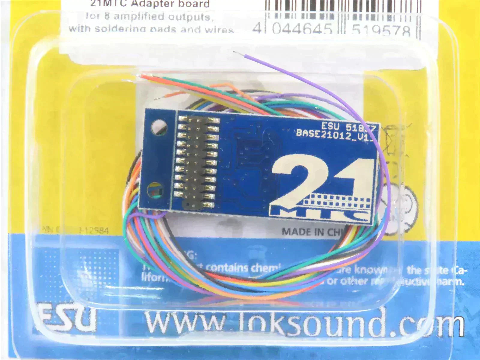 ESU LokSound 51957 21MTC adapter board for 10 Outputs Solder Contacts & Wires