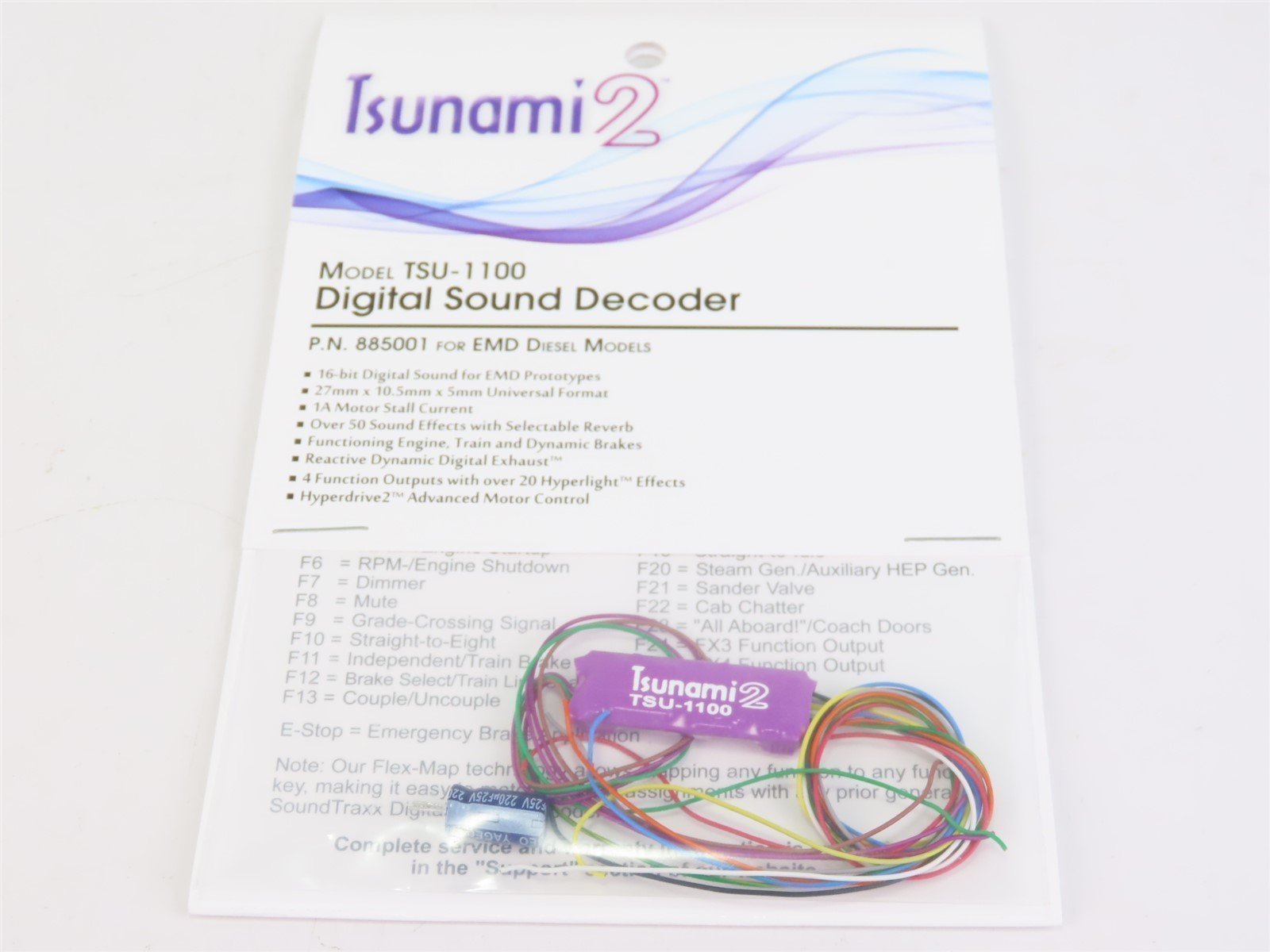 Soundtraxx Tsunami 2 TSU-1100 885001 EMD Diesel 1AMP DCC / SOUND Decoder