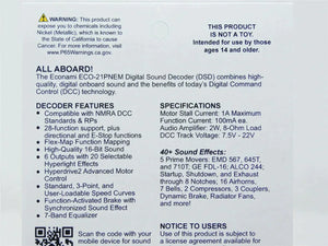 Soundtraxx Econami ECO-21PNEM 882006 DCC / SOUND Decoder for Diesel