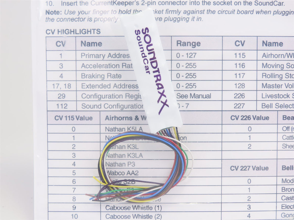 Soundtraxx Tsunami 829100 SoundCar DCC / SOUND Decoder for Rolling Stock