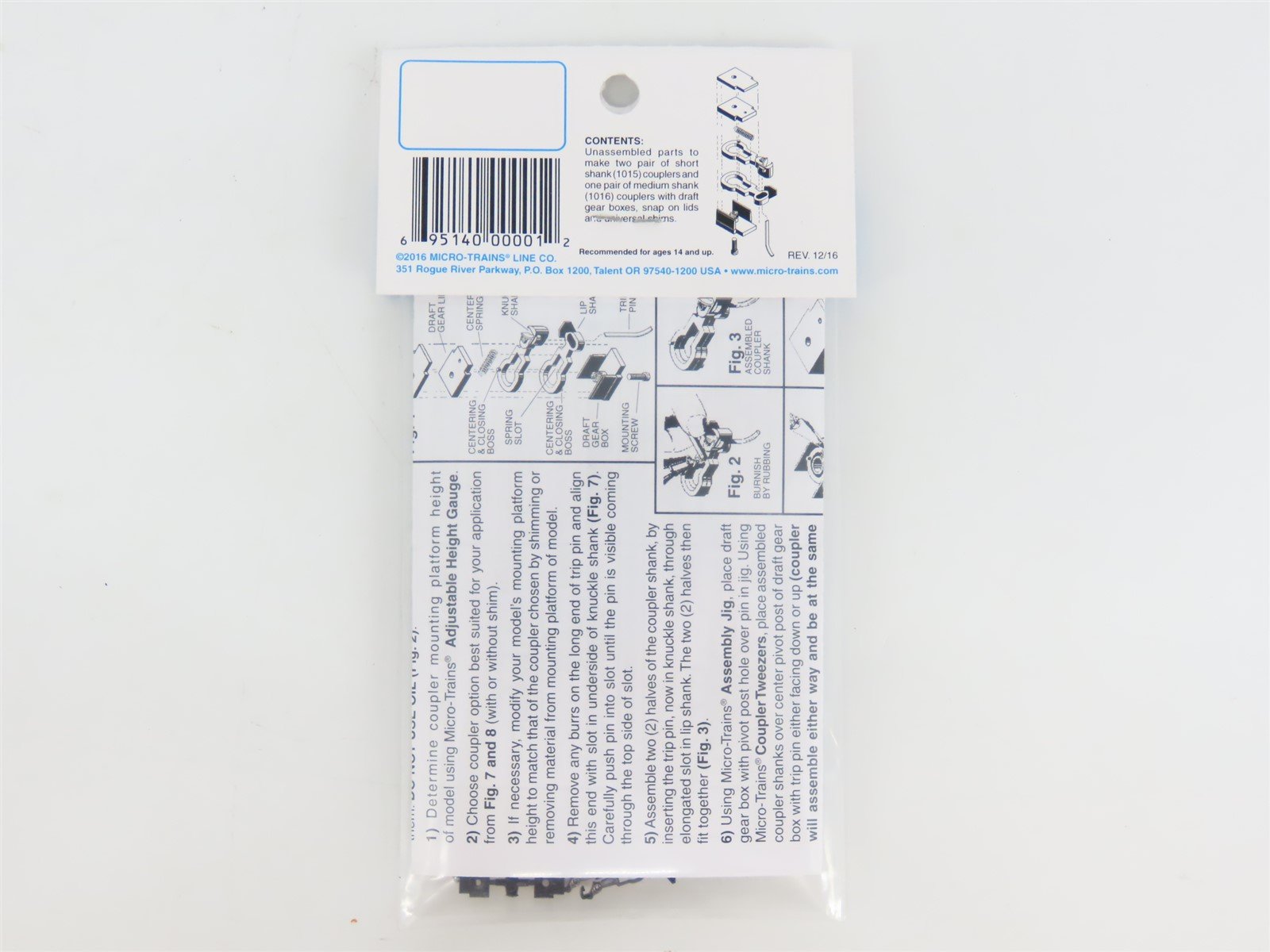 N Scale Micro-Trains MTL 00102000 Unassembled RDA Body Mount Couplers