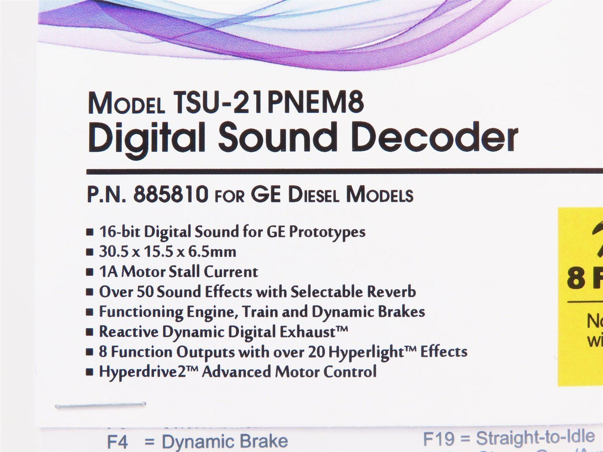 Soundtraxx Tsunami 2 885810 TSU-21PNEM8 GE Diesel DCC / SOUND Decoder 8-Function