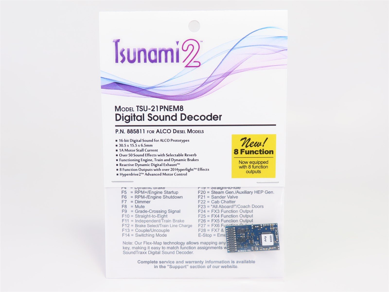 Soundtraxx Tsunami 2 885811 TSU-21PNEM8 Alco Diesel DCC / SOUND Decoder