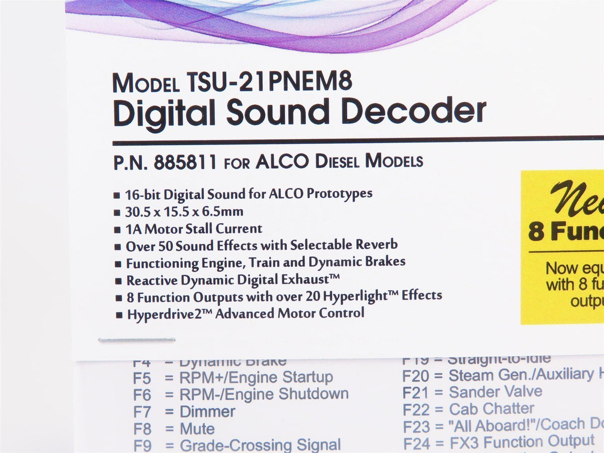 Soundtraxx Tsunami 2 885811 TSU-21PNEM8 Alco Diesel DCC / SOUND Decoder