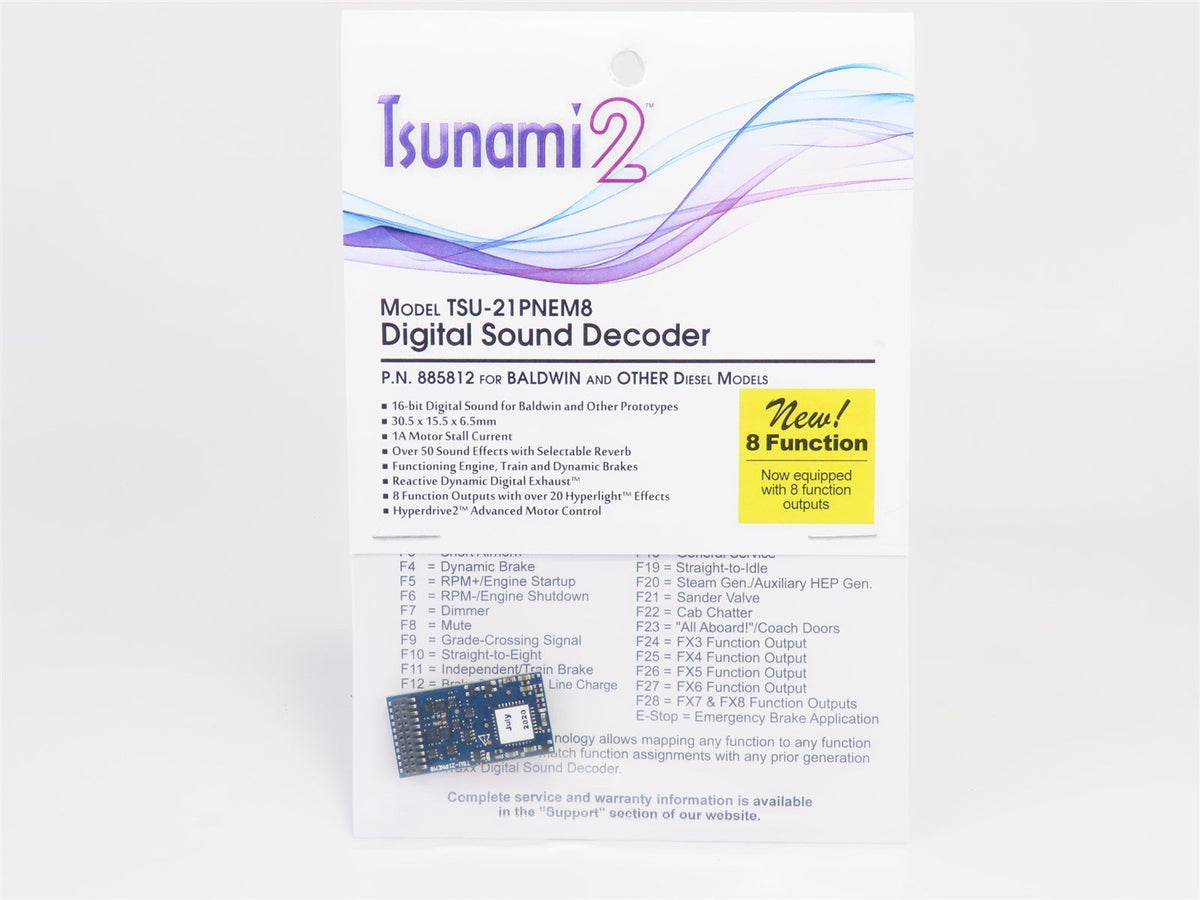 Soundtraxx Tsunami 2 885812 TSU-21PNEM8 Baldwin &amp; Other Diesel DCC/SOUND Decoder