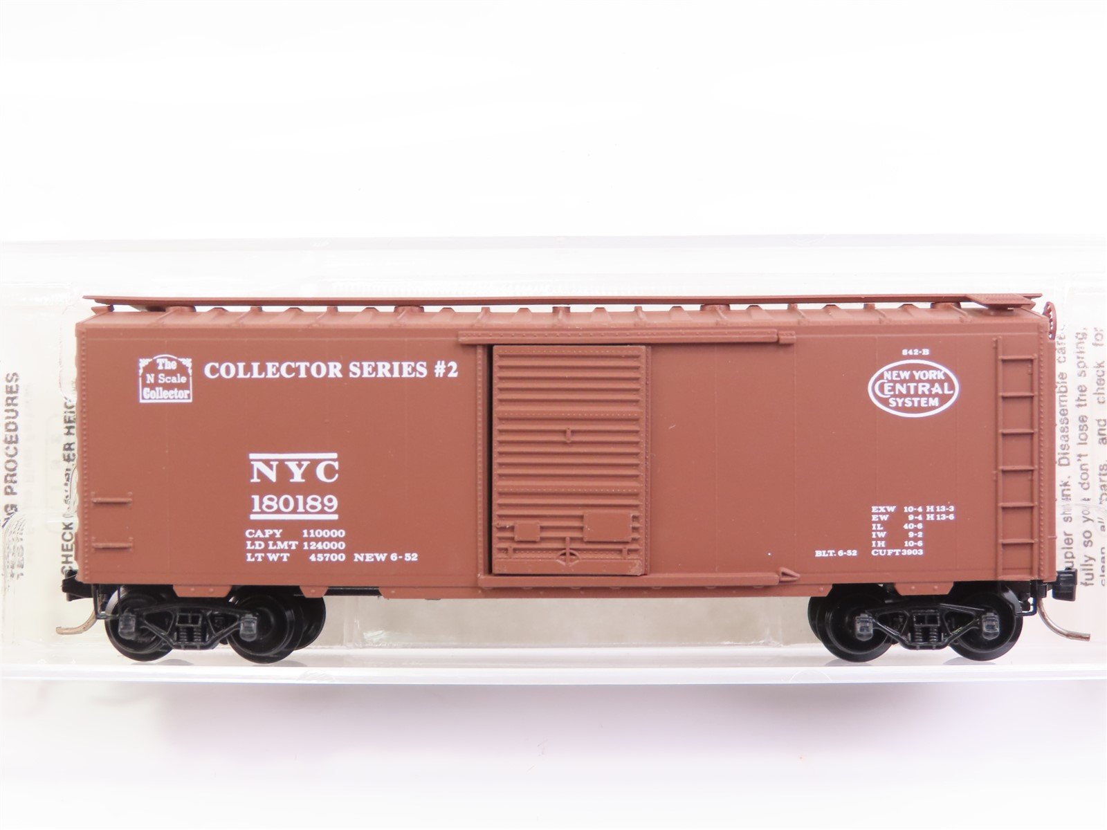 N Scale Micro-Trains MTL NSC NYC New York Central 40' Box Car #180189