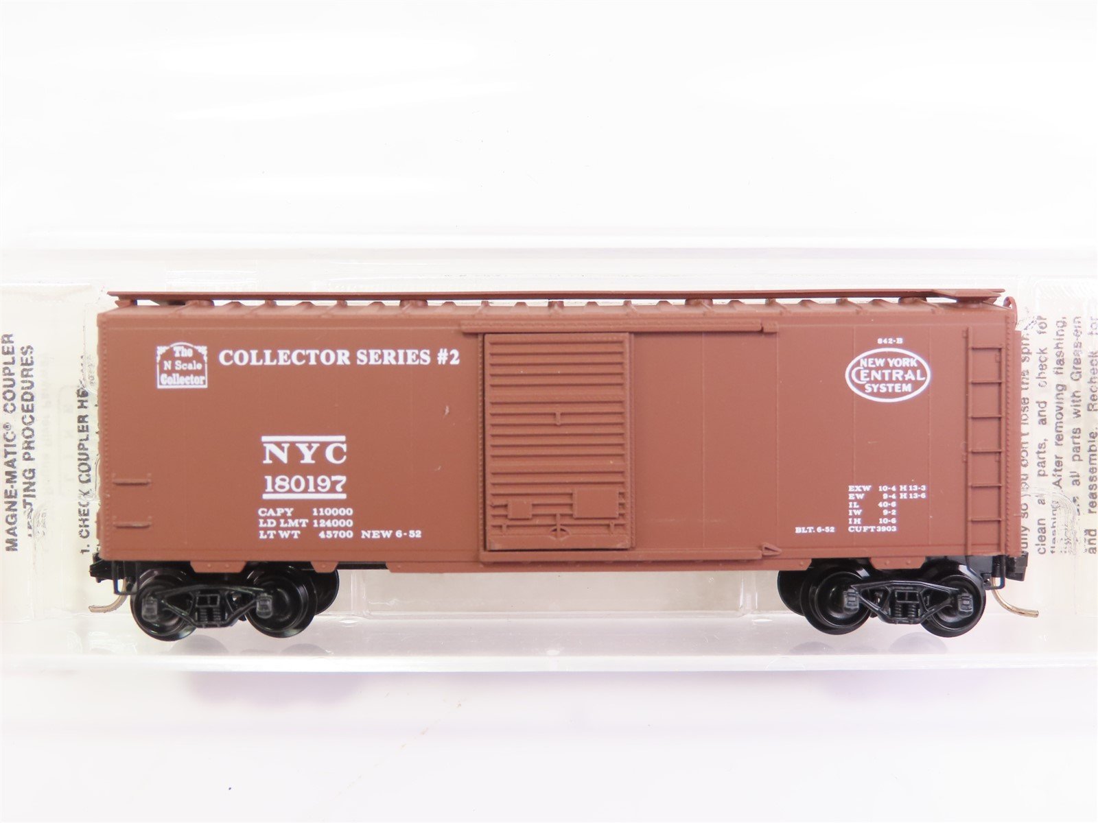 N Scale Micro-Trains MTL NSC NYC New York Central 40' Box Car #180197