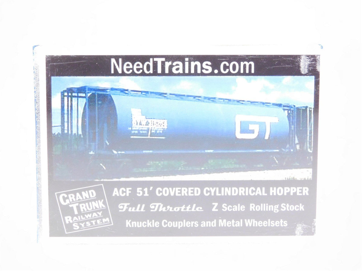 Z Full-Throttle WDW1037 GTW Grand Trunk Western 51&#39; Covered Hopper 2-Pack Set #1