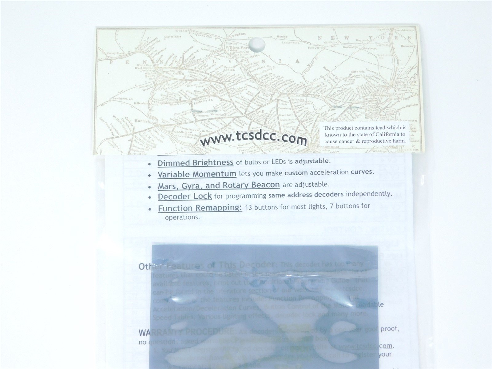 TCS 1286 CN-GP 3-Function N Scale DCC Drop-in Decoder: Atlas, Kato & Life Like